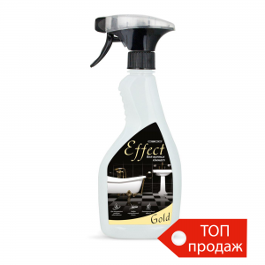 Universal remedy for care of bathrooms "Effect Gold", with a spray