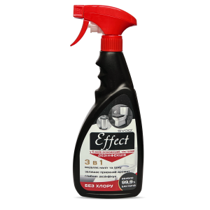 Effect cleaner for cleaning and disinfecting toilets, without chlorine